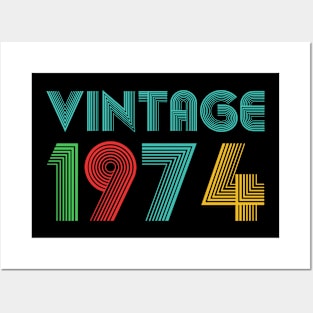 Vintage 1974 Birthday, 50th Birthday Posters and Art